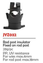 Aislador JYZ032 para varilla - Múltiples diámetros, de hasta 18mm