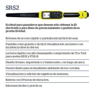 Lector bastón ID electrónica (EID) SRS2 Stick Reader. Tru-Test - Imagen 2