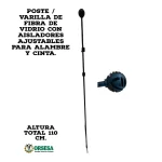 Poste / varilla de fibra de vidrio con aisladores ajustables para alambre y cinta - Altura total 110 cm. - Imagen 9